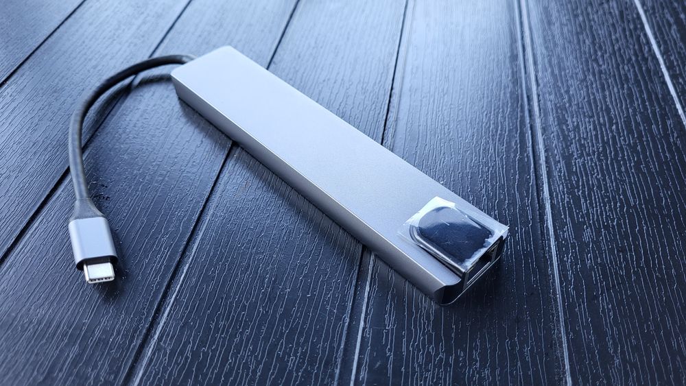 USB-C Hub - adaptor la HDMI, 2x USB-C, card SD, 2xUSB 3.0, Ethernet