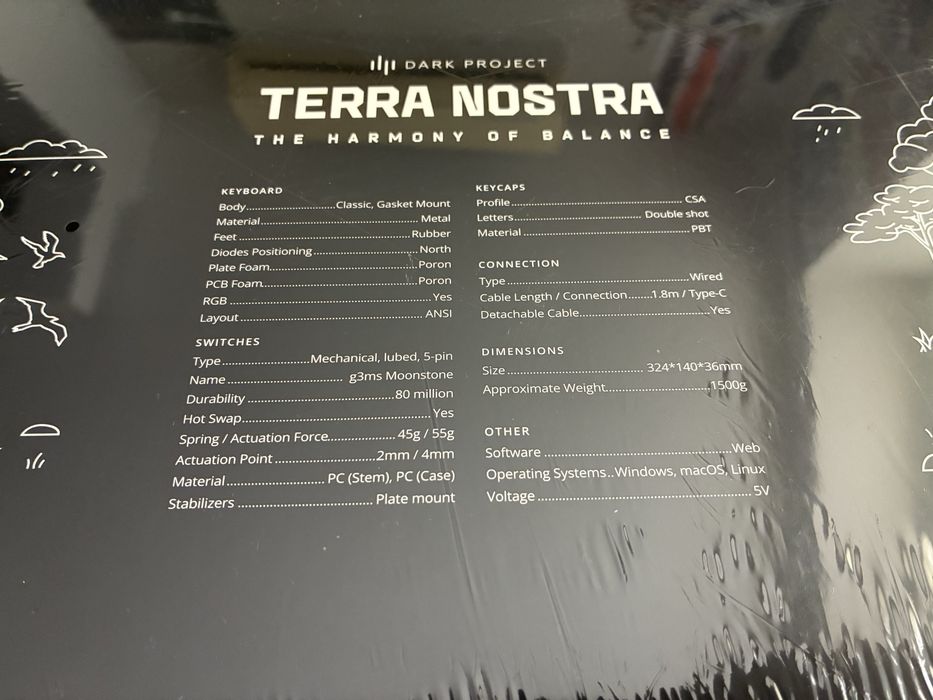 Клавиатура DARK PROJECT ALU81A Terra NOSTRA black