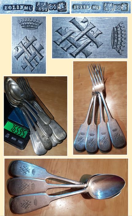 Царское Графское Дворяни столовое серебро 84 пробы По Цене за 1 грамм