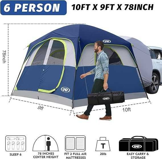 Cort UNP SUV pentru camping, cort SUV pentru 6 persoane, cu hayon