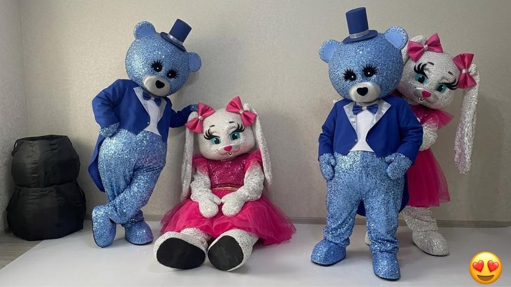 9000 тг. Два костюма на прокат. СОВСЕМ НОВЫЕ мишки Teddy