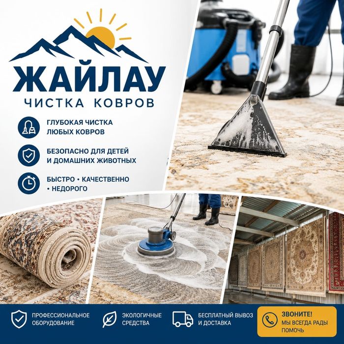 4.Стирка ковров. Кілем жуу. Достава бар.