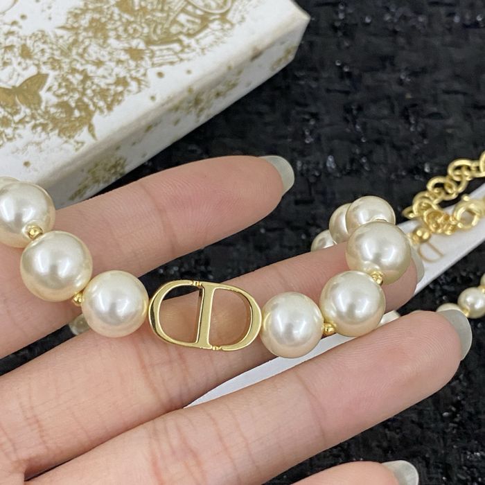 Bratara Dior 30 Montaigne Faux Pearl Gold Tone !