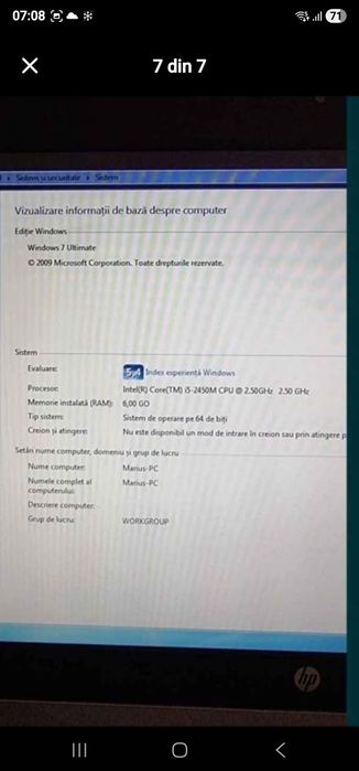 Componente placa de bază Laptop HP  Probook 4530S și alte componente.