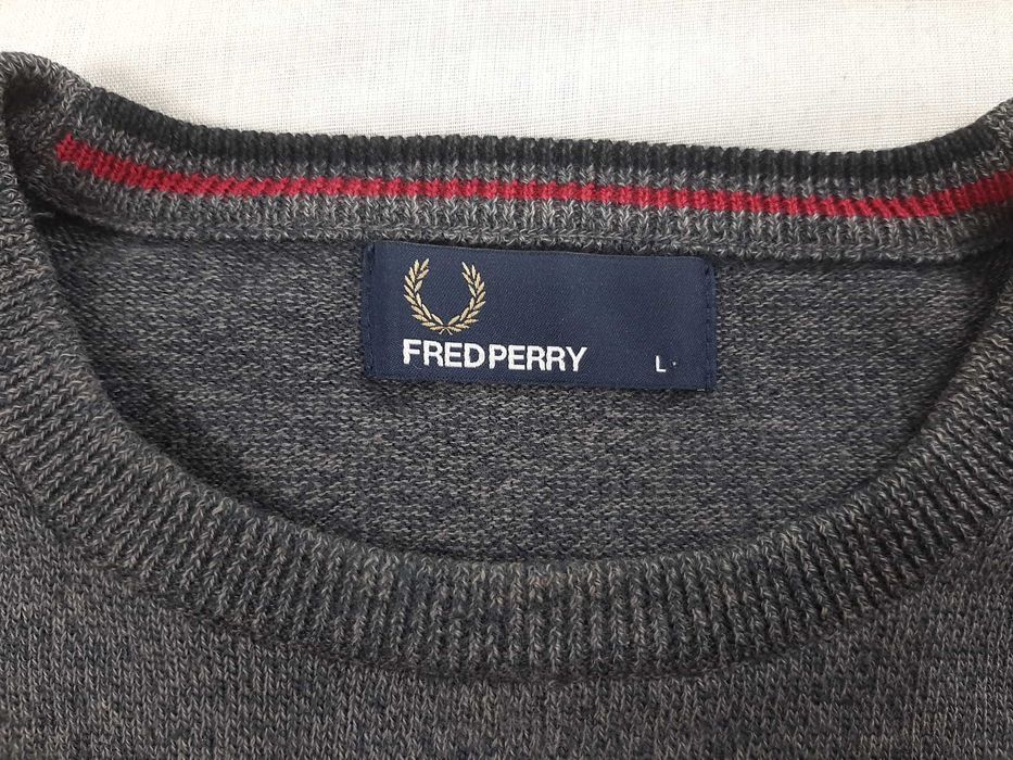 Fred Perry Crew Neck Sweater - Оригинален мъжки пуловер размер L