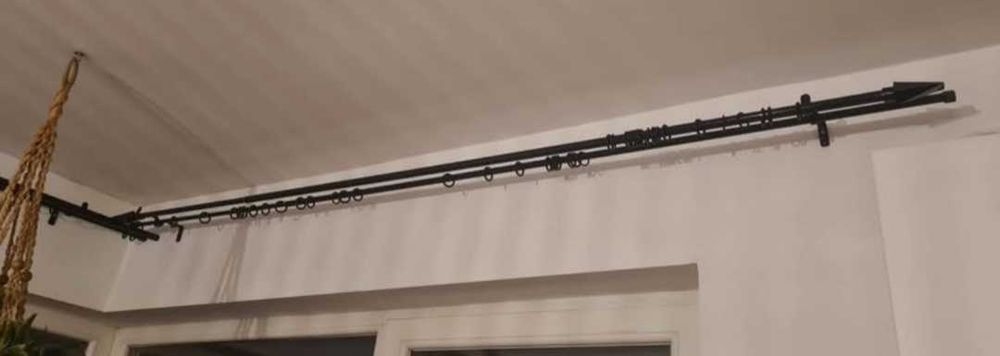 2x Galerie dubla extensibila metal Inspire Duplo, 160 - 300 cm