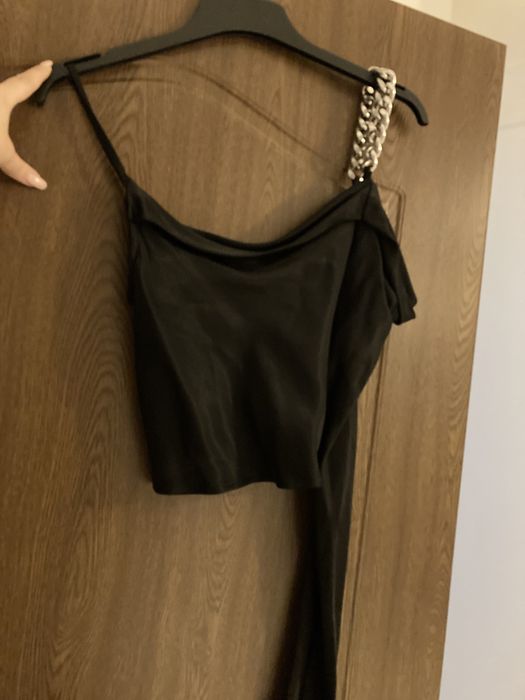 Bluza cu lant top asimetrica pe un umar Zara noua cu eticheta