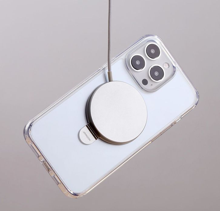Carcasă magnetică Joyroom JR-BP004 de protecție cu suport pentru iPhone 15 Pro (transparent) / Husa silicon Magsafe Transparenta