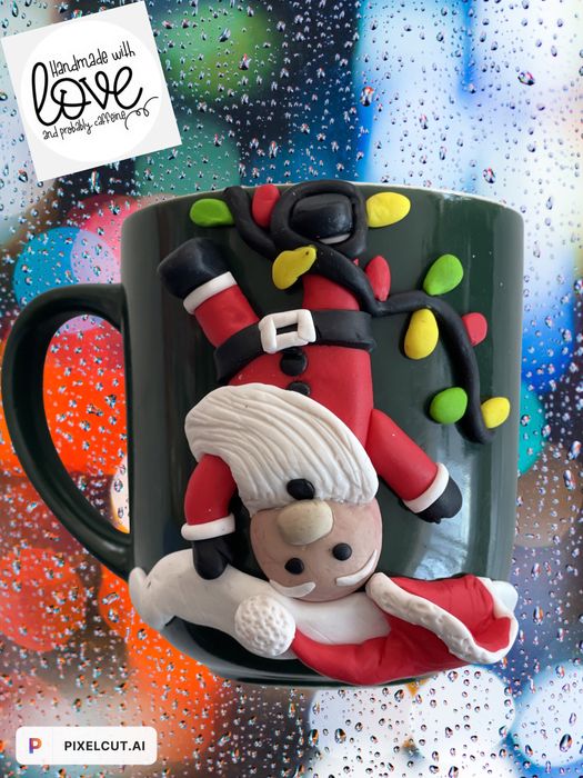 Cani decorate cu lut polimeric, cadouri sarbatori