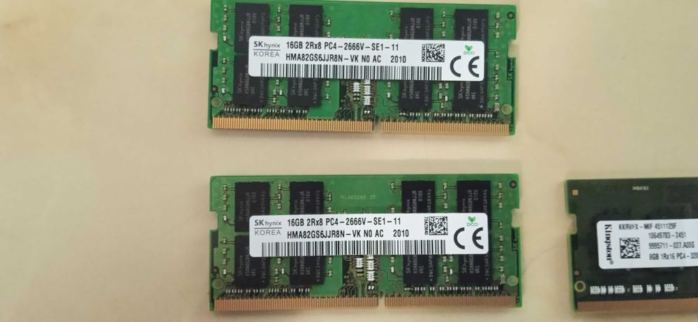 Ram DDR4 8 16 32gb 2400T 2666v 3200a Hynix Samsung laptop rami