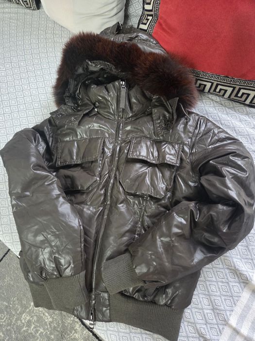 Geaca dama,puf rata si blana naturala