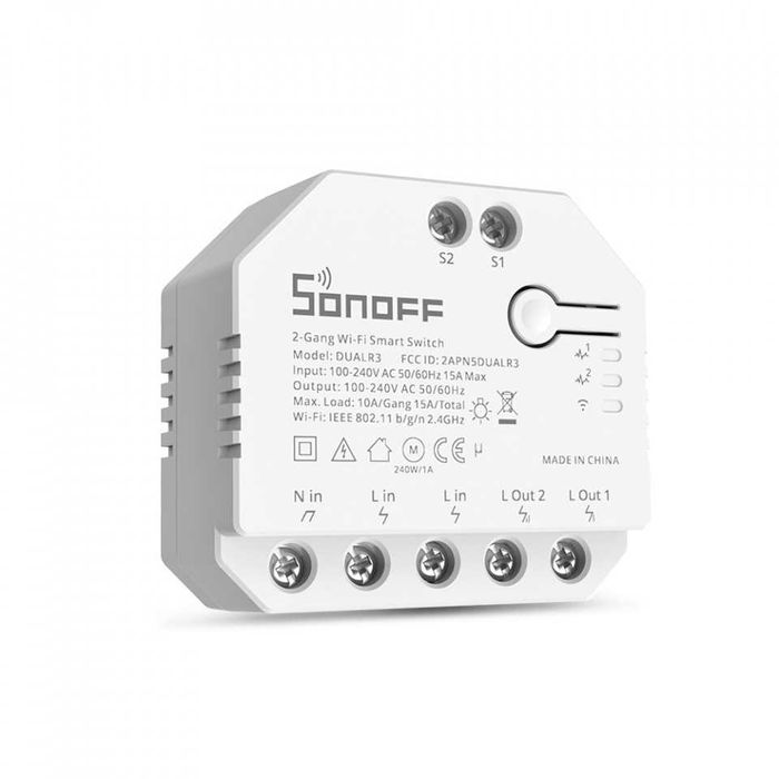 Sonoff Dual R3 WiFi si contor de energie
