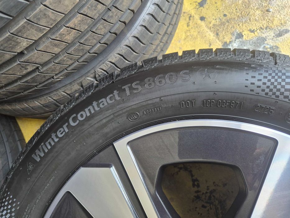 4 ROTI Jante + Anvelope de IARNA - 5x112 225/55/17 Continental * NOI DOT 2025 SET NOU ORIGINAL BMW Seria 5 G30 G31 Seria 4 G26 NOU