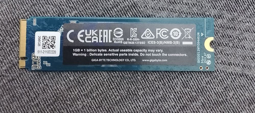 M2 SSD Gigabyte 256GB
