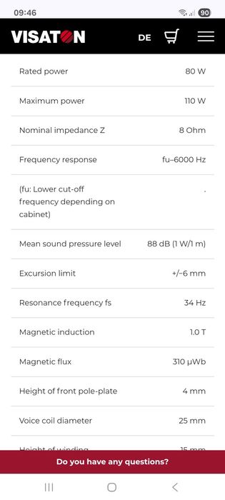 2 difuzoare Bass Visaton