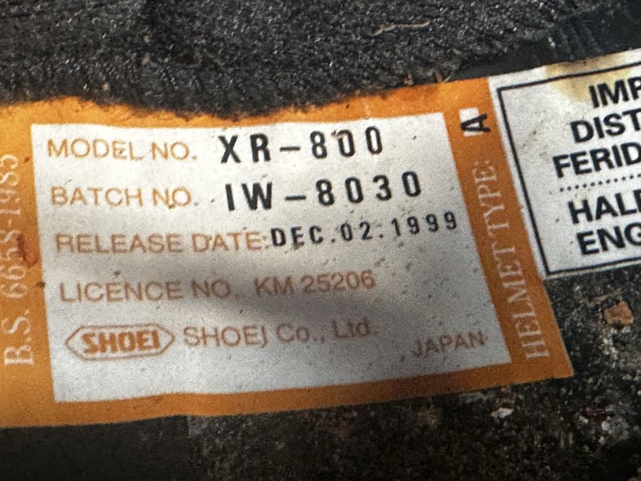 Shoei XR 800 1999 Vintage