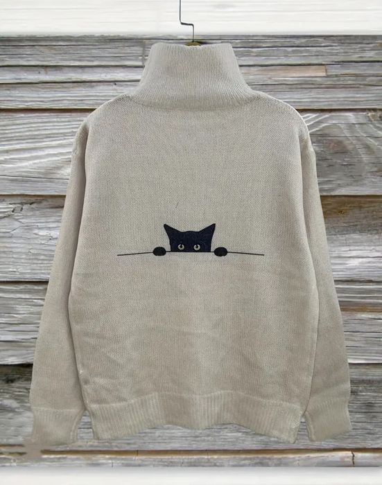 дамски пуловер с коте