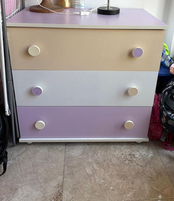 Детски мебели гардероб + комод