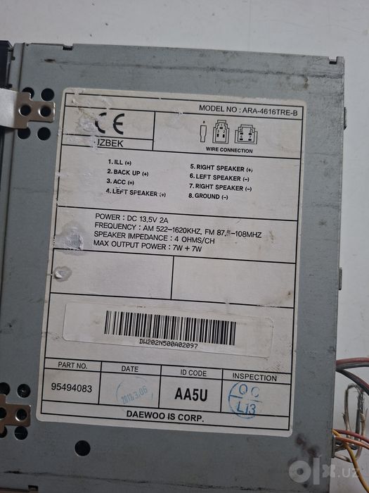 Daewoo radio system