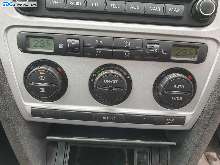 Climatronic Panou Comanda AC Aer Conditionat Clima cu Incalzire Scaune Skoda Octavia 2 2004 - 2013 [C3593]