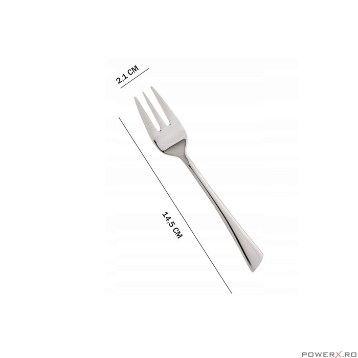 Set 6 furculite pentru desert, inox lustruit, Kinghoff