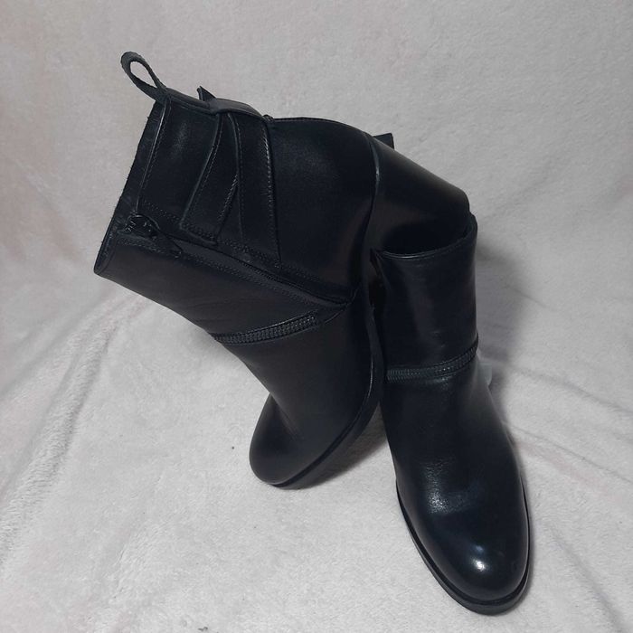 Ghete dama cu toc,piele naturala