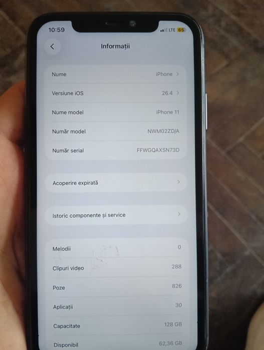 Vând iPhone 11 foarte bun vu sănătatea batriei 92 la suta