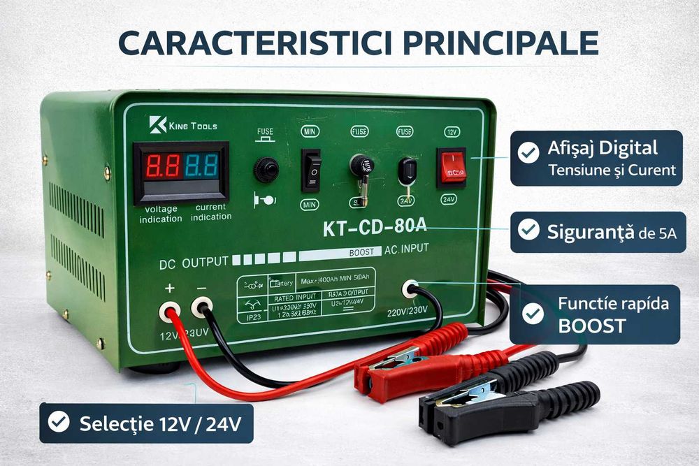 Redresor King Tools Digital 12V 24V Profesional