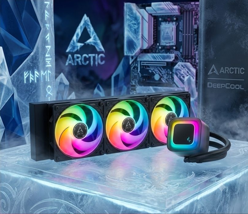 Deepcool LE 360 v2 но с новыми кулерами artic p12 pro
