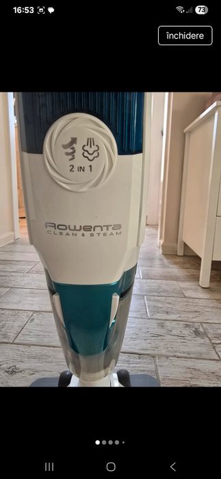 Aspirator&mop cu aburi Rowenta, 2in1, impecabil