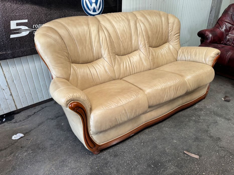 Гарнитура естествена кожа