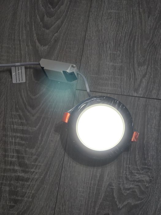 Set 10 spoturi LED BAGZY încastrate 9W, negre, ultraplate, IP44 6000K