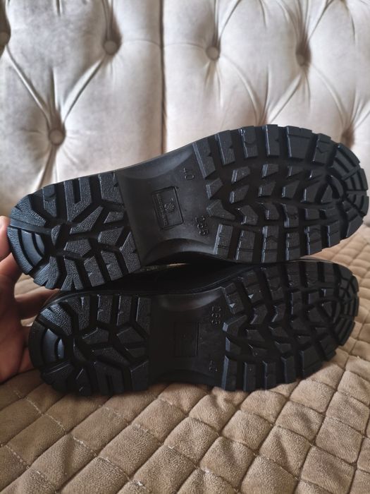 Кожанные военные берцы