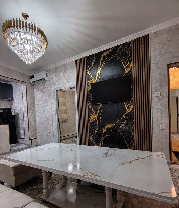 Чилонзор 18 квартира 2 хона 3 хона килинган евро ремонт янги мебели