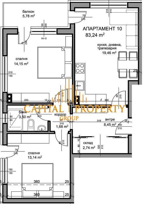 Продава се Едностаен апартамент в Варна, Център - 28 кв.м за 782 €/кв.м - Снимка #2