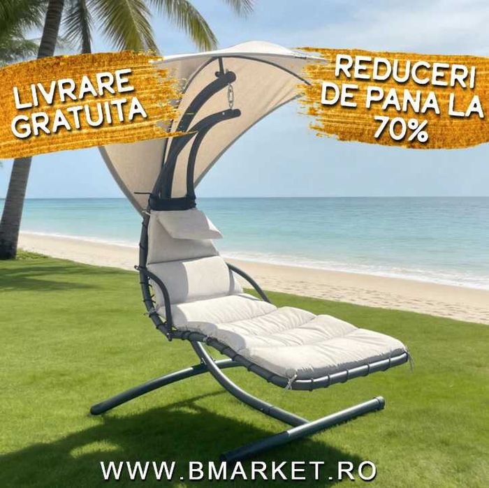 Leagan/Balansoar suspendat pentru gradina/terasa/balcon Negru/Bej NOU