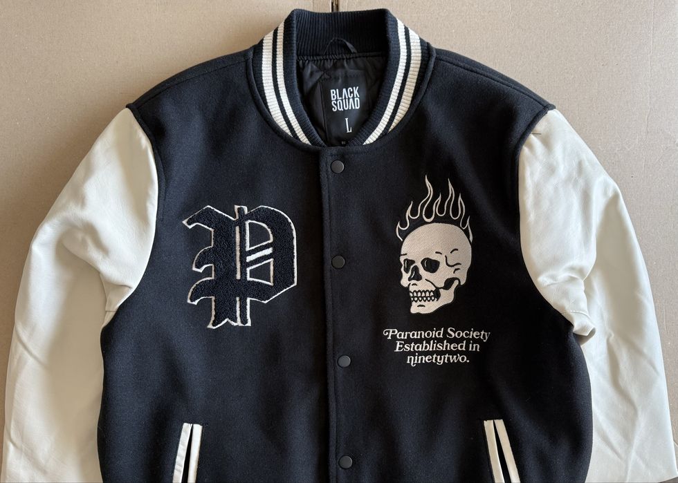 Black Squad x Paranoid Society Bomber Jacket страхотно мъжко бомбър яке - L