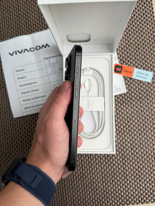 НОВ! 24М Гар. iPhone 16 Pro MAX Лизинг от 76лв/м Black Titanium 256GB