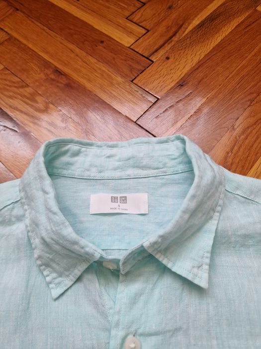Страхотна мъжка ленена риза UNIQLO размер S , 100% лен