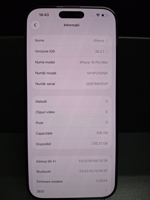 Iphone 16 Pro Max 256Gb 94%