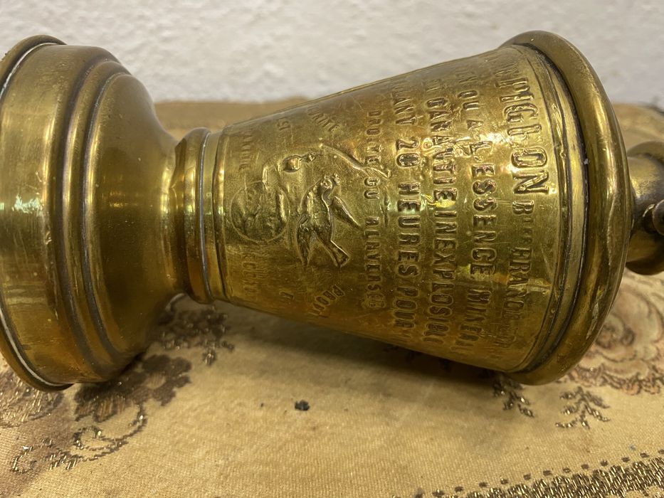 Френска газена лампа от месинг