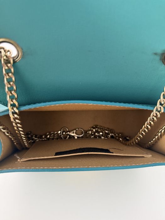 Geanta piele naturala turcoaz