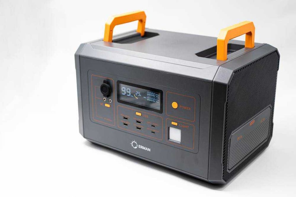 Statie ERMAN E322 de Incarcare portabila, LiFePo4, 2200W, 2016 Wh, Portable Power Station