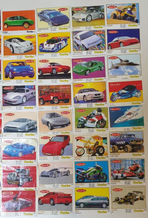 Вкладыши наклейки turbo