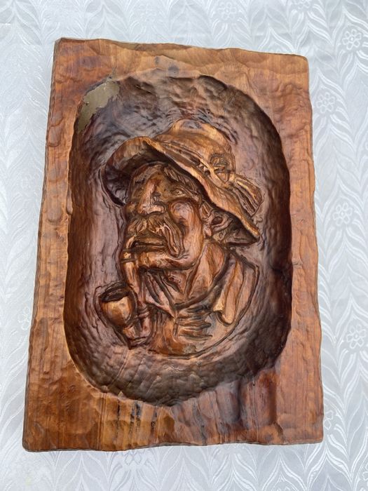 Basorelief lemn masiv , 39/27 cm