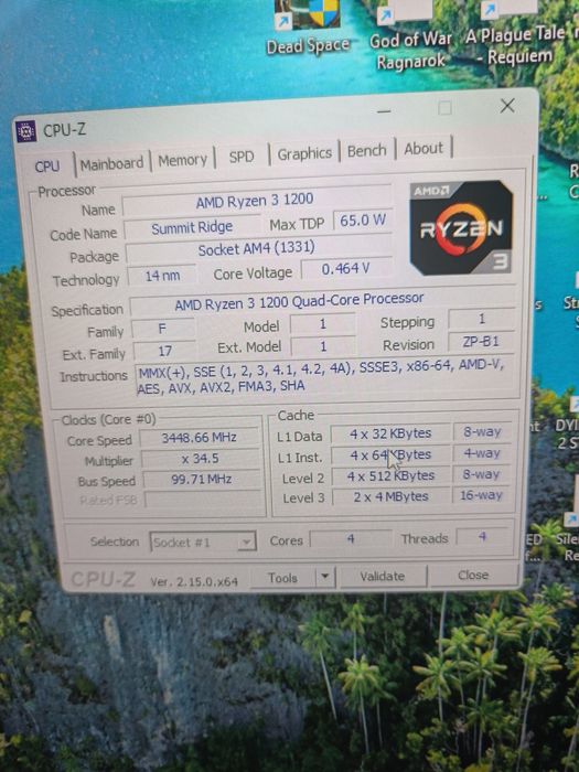 Procesor Amd Ryzen 1200 socket Am4