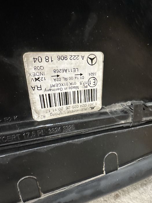 Фары на MERSEDES S500