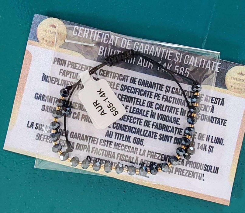 Brățară cu o bila de aur livrare prin curier