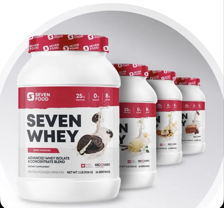 Изолят seven whey 908
