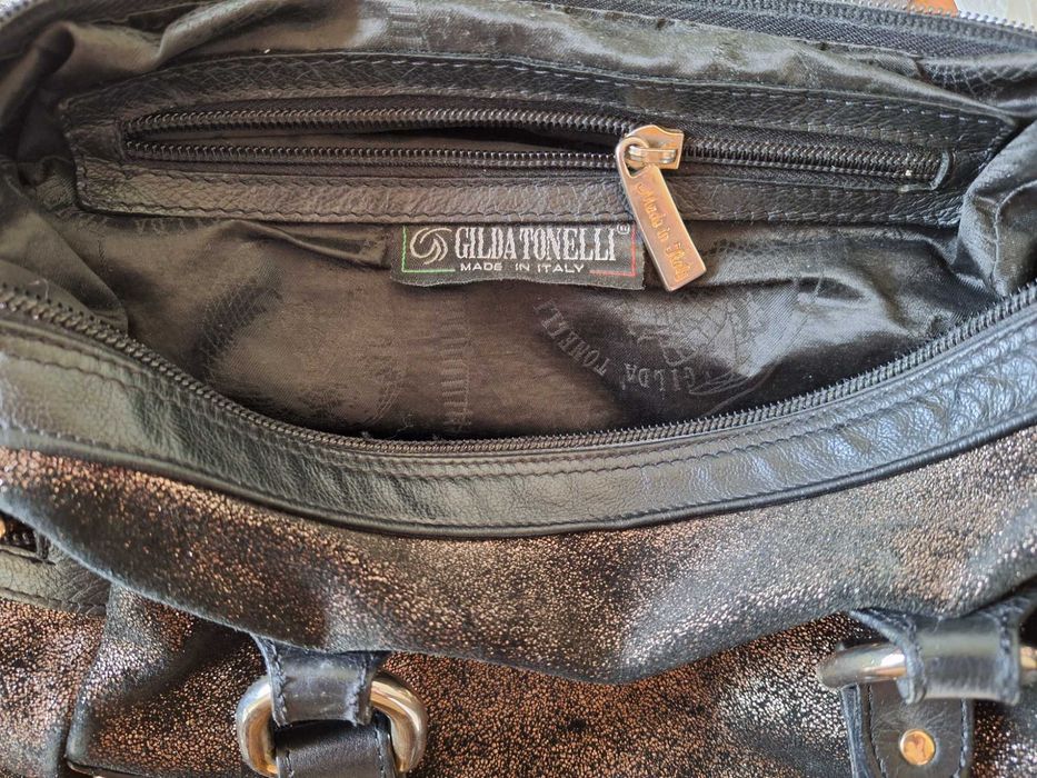 Италианска кожена чанта.